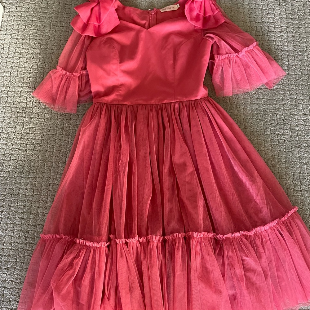 Ivy City Co Pink Midi Dress